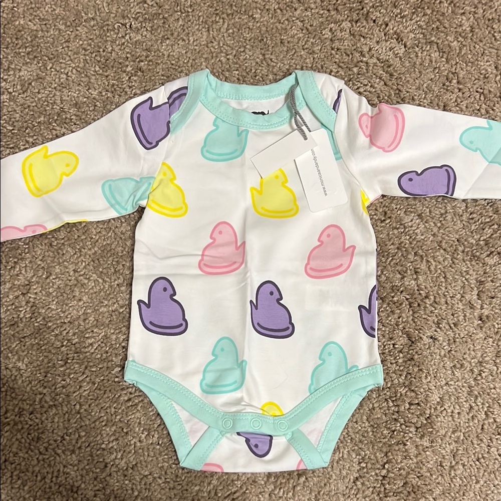 Monica + Andy Peeps Print Kids Bodysuit